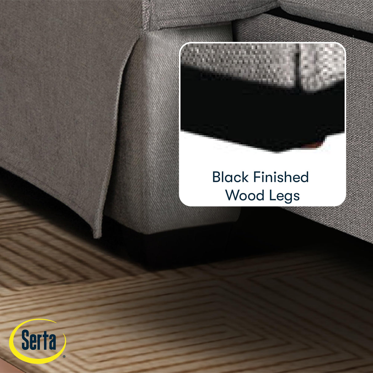 Serta® Hawthorne 90.6" Slipcovered Queen-Size Convertible Pop-up Sofa, Dreamcoil® Comfort, Woven Polyester Blend Fabric, Linen Serta