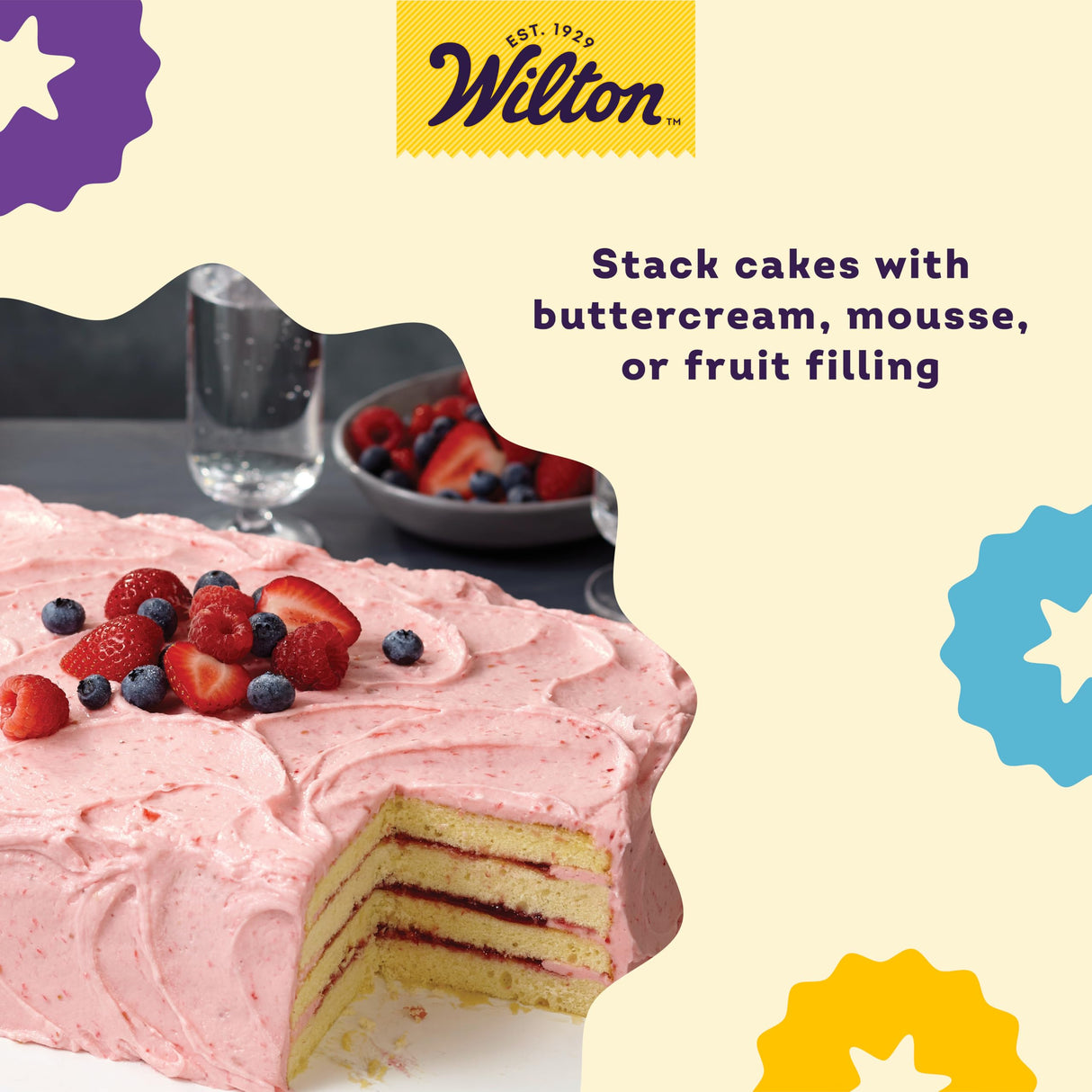 Wilton Easy Layers Sheet Cake Pan, Rectangle Sheet Pan, 2-Piece Baking Sheets Set, Steel Wilton