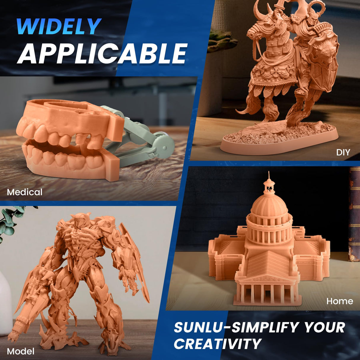 SUNLU 10K Red Wax 3D Printer Resin, Detail 3D Printing, High Precision, Fit Most LCD Printer, 2000G Red Wax Resin SUNLU