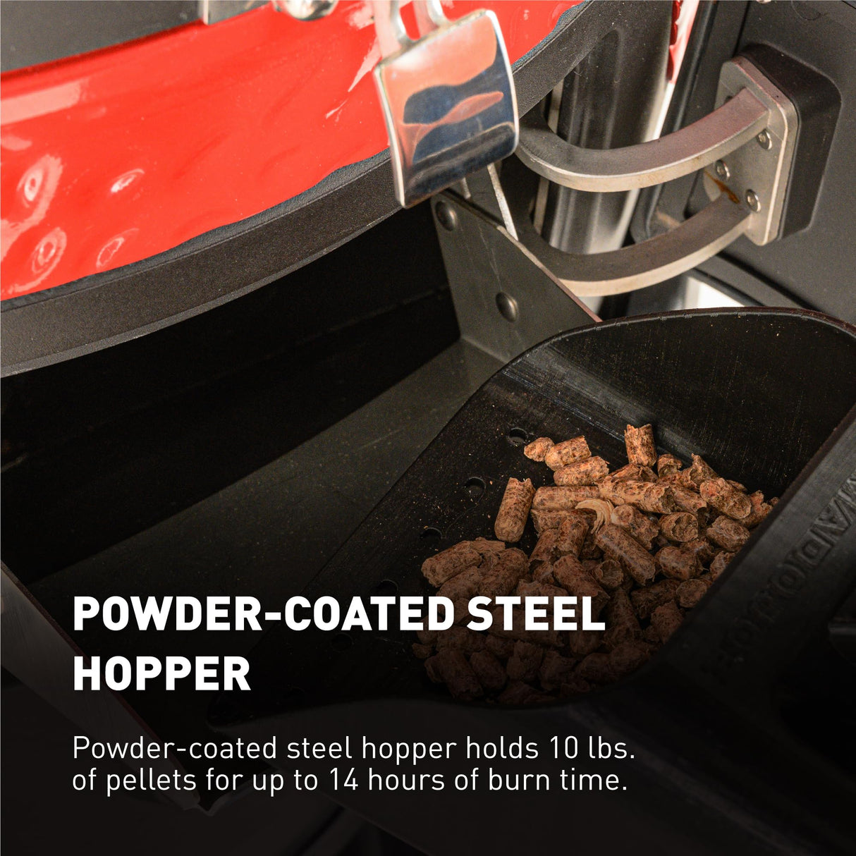 Kamado Joe Pellet Joe Grill, Classic Joe, 18-inch Ceramic Wood Pellet Grill and Smoker with Cart, Side Shelves, Stainless Steel Grates and 250 Cooking Square Inches in Red, Model KJ15260020 Kamado Joe