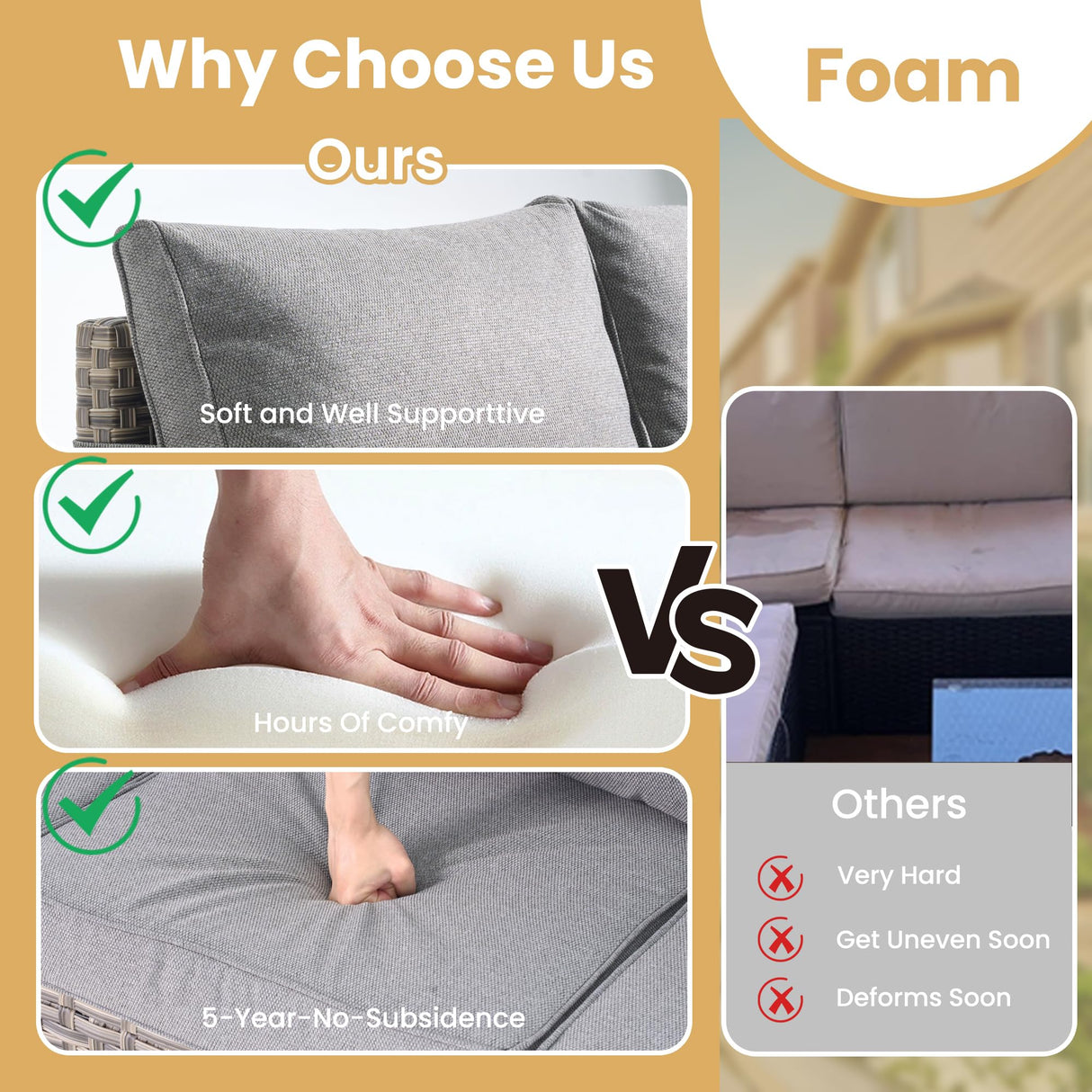 HOOOWOOO Outdoor Sectional Furniture Set with Fire Pit Table,9 Pieces Wicker Patio Conversation Sets,L Shape All Weather Outside Couch Sofa Set with Swivel Chairs Solar Table Ottoman,Charcoal Gray HOOOWOOO