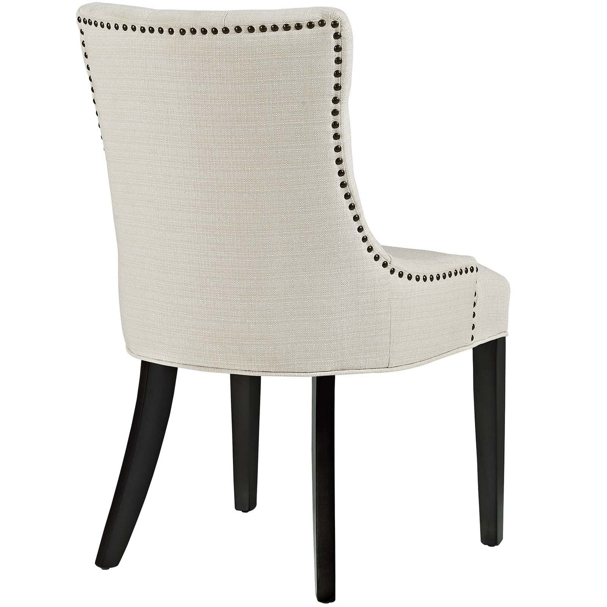 Modway Regent Modern Elegant Button-Tufted Upholstered Fabric with Nailhead Trim, Dining Side Chair, Beige Modway