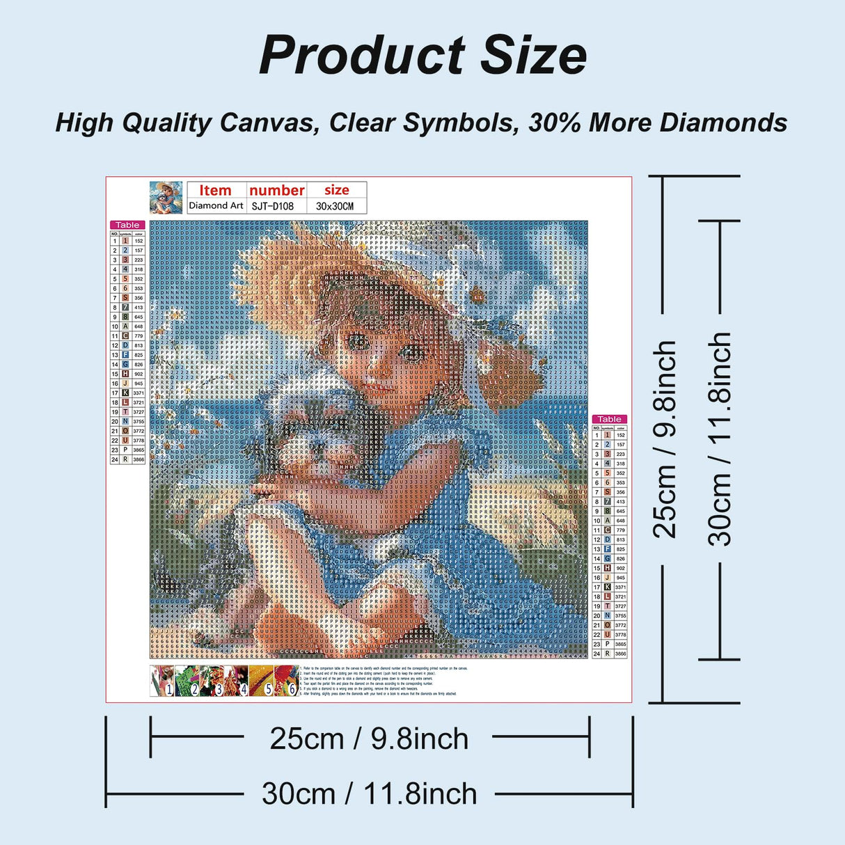 SJUTOUCI Dog Diamond Art Painting Kits for Adults, Diamond Art Kits for Beginners, 5D DIY Full Drill Gem Craft for Home Decor Gift 12x12inch/30x30cm SJUTOUCI