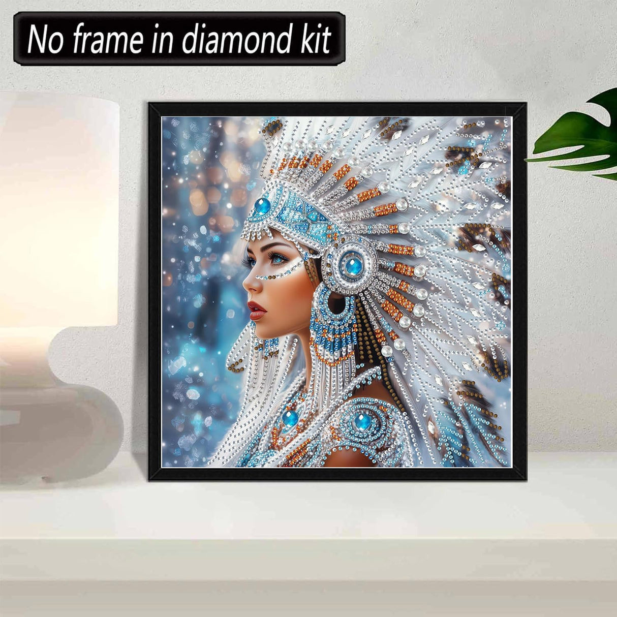 SKRYUIE DIY Diamond Art Kits for Adults African Special Shape - 5D Diamond Painting Kits for Adults African American - Crystal Embroidery Cross Stitch - Craft for Wall & Office Decor 12×12 Inch SKRYUIE