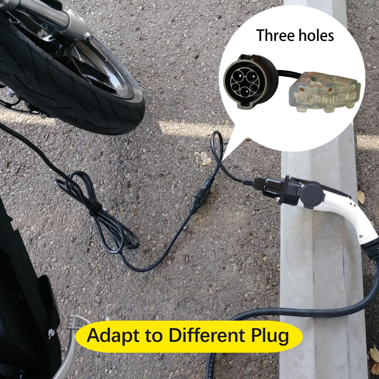 EVHIKING J1772 to Nema 5-15/5-20 Discharger, EV Station Charging Adapter with 0.25M Cable and Three Sockets,EV Adapter Plug,J1772 to Nema 5-20 for E-Bike/Scooter/One Wheel EVHIKING