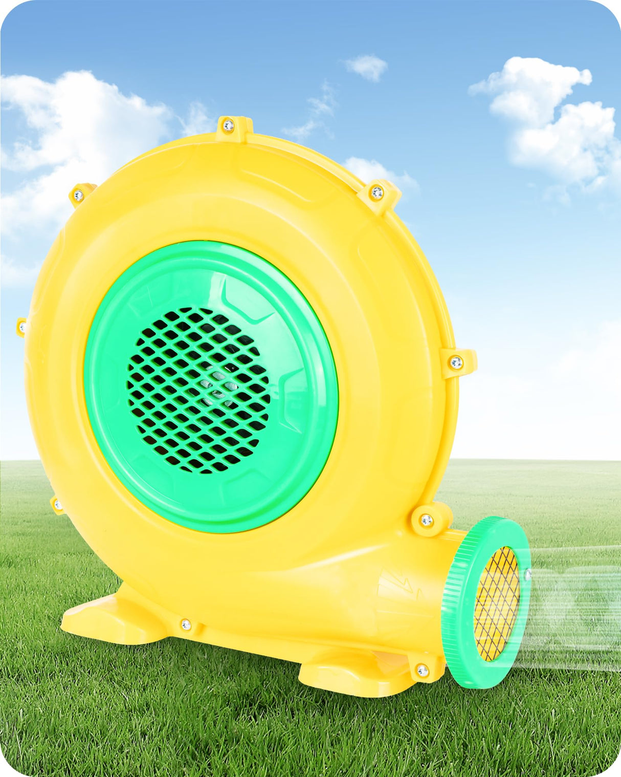 Step4Fun Bounce House Air Blower for Inflatables, 480 Watt ETL Certified Electric Blower, Perfect for Inflatable Bounce House Water Slide and Bouncy Castle Indoor & Outdoor Yellow Step4Fun