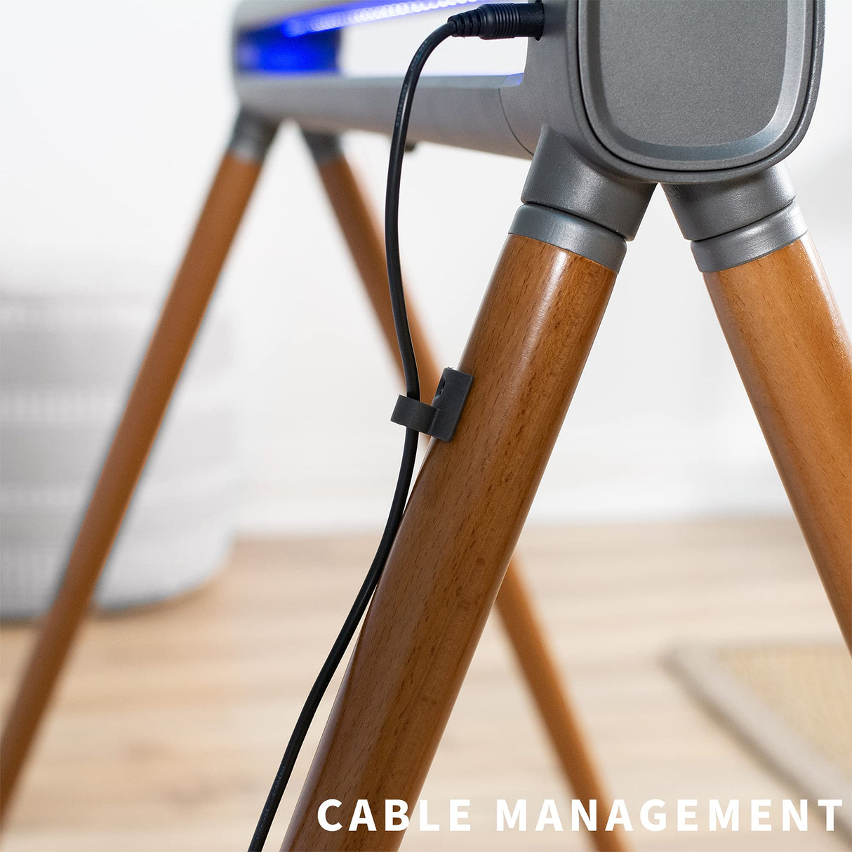 VIVO Artistic Easel 49 to 70 inch LED LCD Screen, Studio TV Display Stand with RGB Lighting, Adjustable TV Mount with 4 Wooden Legs, STAND-TV70D VIVO