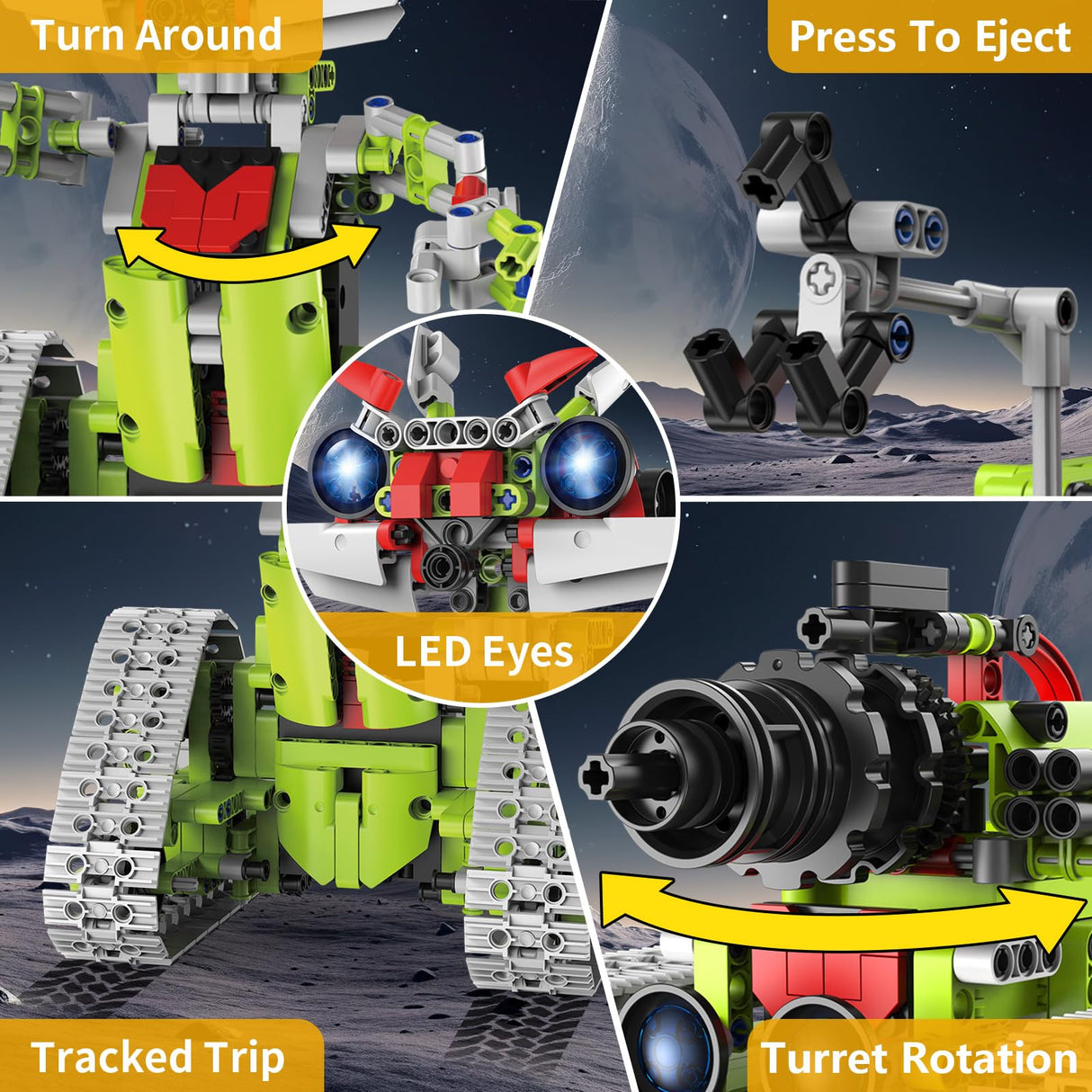 VOPOGLNE 5 in 1 STEM Robot Building Kit, APP & Remote Control Robotics Building Toys, 705 Pcs DIY Building Robot/RC Car/Tank with Light, Building Toy Gifts for Boys Girls Kids 8-16 Science Learning VOPOGLNE