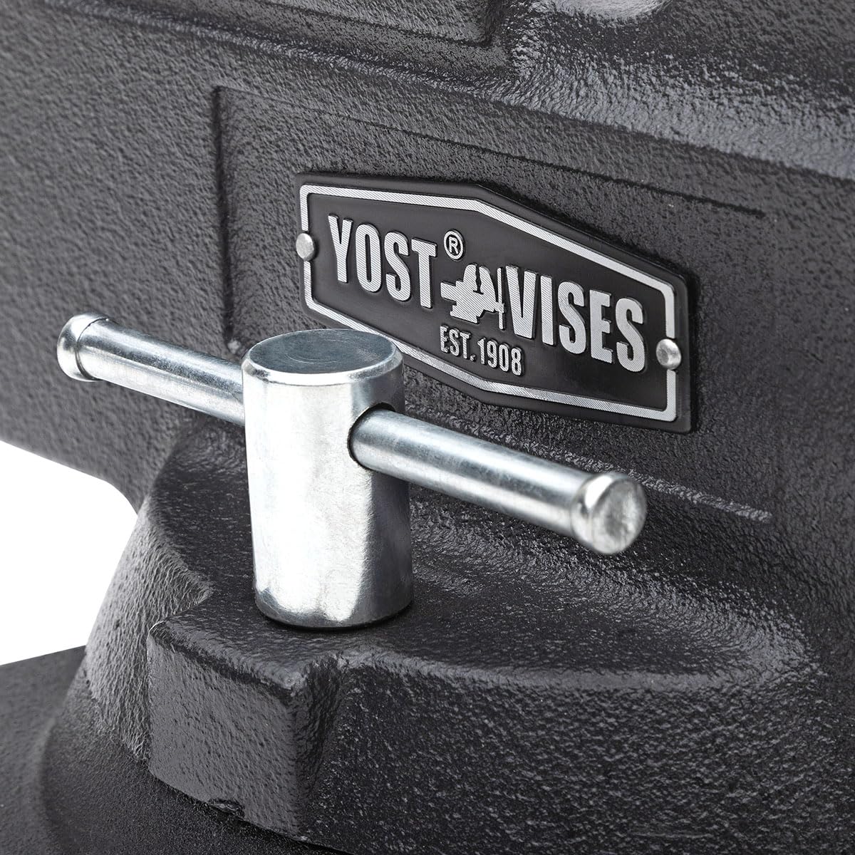 Yost HD550-C Heavy Duty 5-1/2 Inch Mechanics Work Bench Vise | Heavy Duty Woodworking & Metal Work Table with Secure Grip Swivel Base | 60,000 PSI Casting Iron Material with Extra-large Anvil Surface Yost Tools