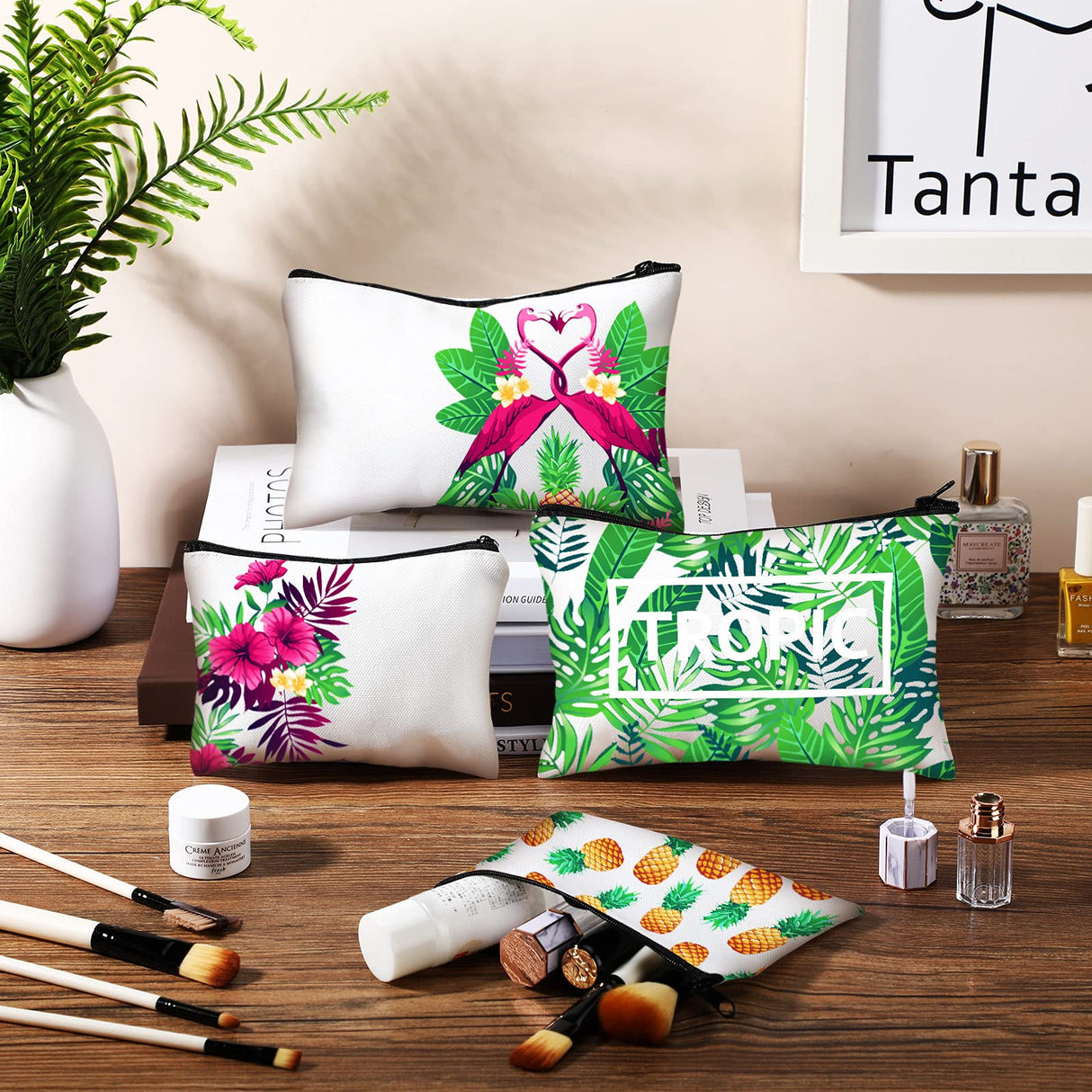 Xuniea 12 Pieces Cosmetic Bags Multipurpose Sublimation Blanks DIY Heat Transfer Makeup Bags Canvas Pen Case Pen Bag Iron on Zipper Toiletry Pouch (White, 7.9 x 5.5 Inch, 5.9 x 4.7 Inch) Xuniea