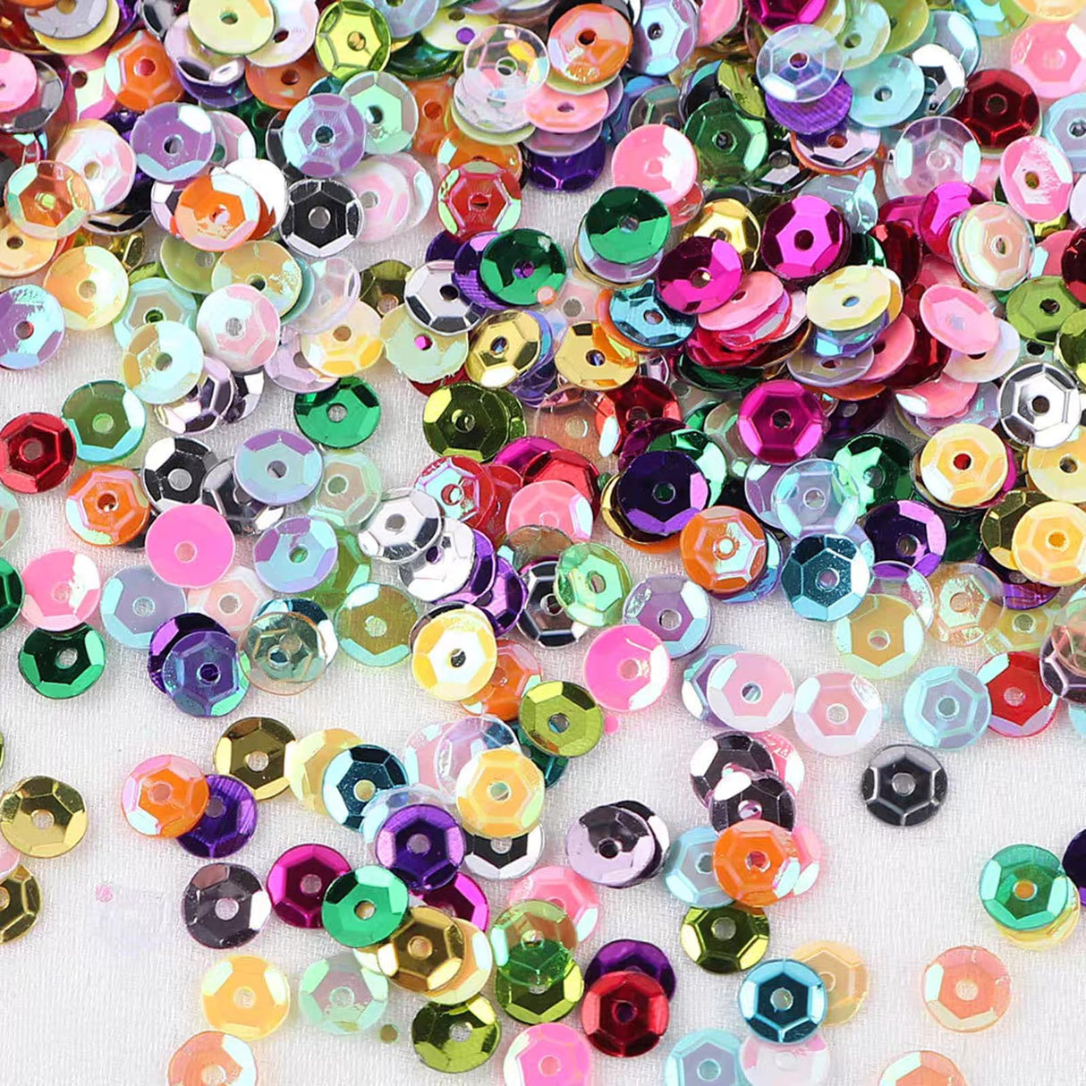 20800 Pcs 6MM Bulk Loose Sequin, 32 Colors Round Embroidery Sequins Cup Craft Sequins with Holes for DIY Sewing Making(with Storage Box) fuceury