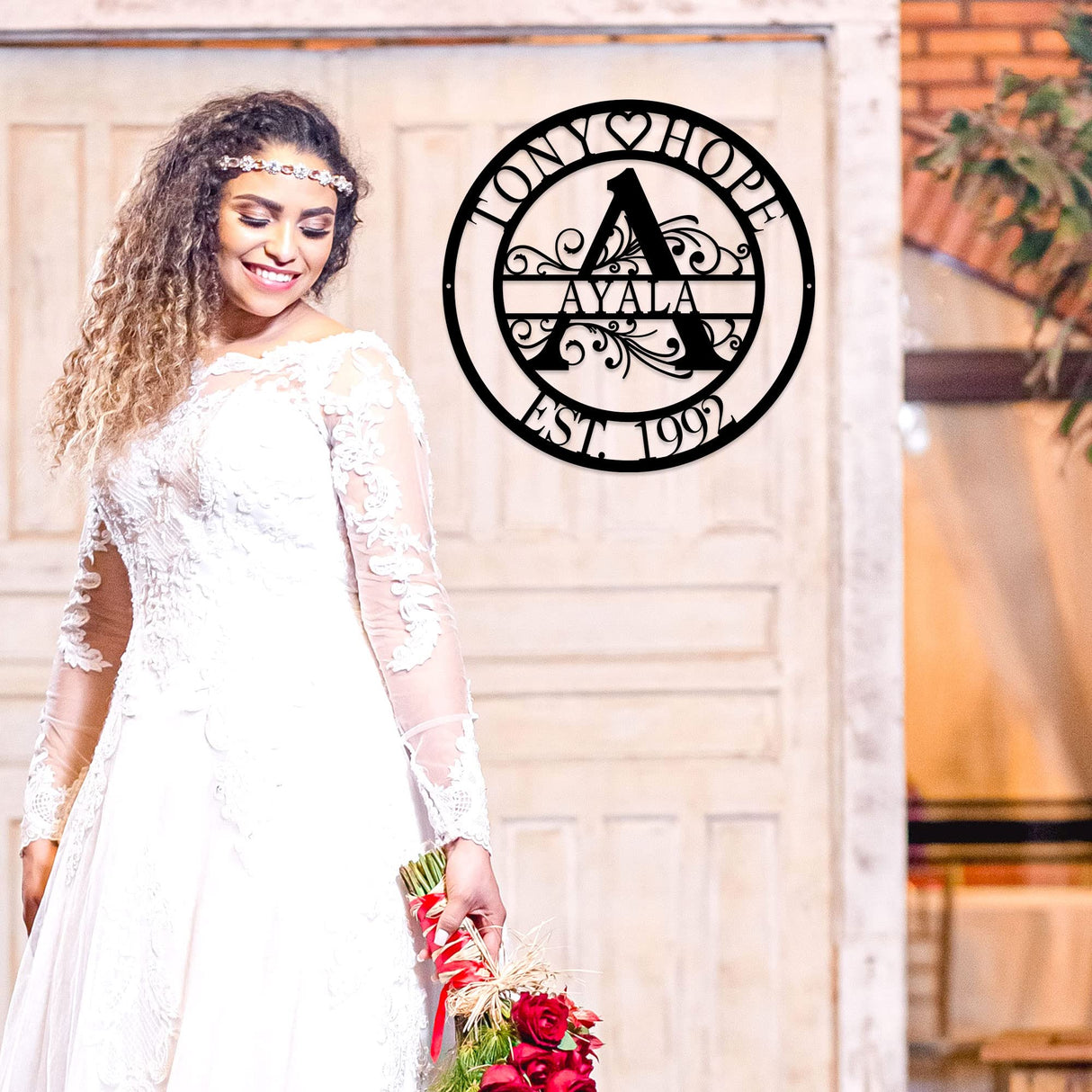 Custom Metal Sign, Metal Name Sign, Metal Wall Art, Monogram Wall Decor, Outdoor Decor Sign, Personalized Family Name Sign, Metal Letters, Wedding, ZLOOREE