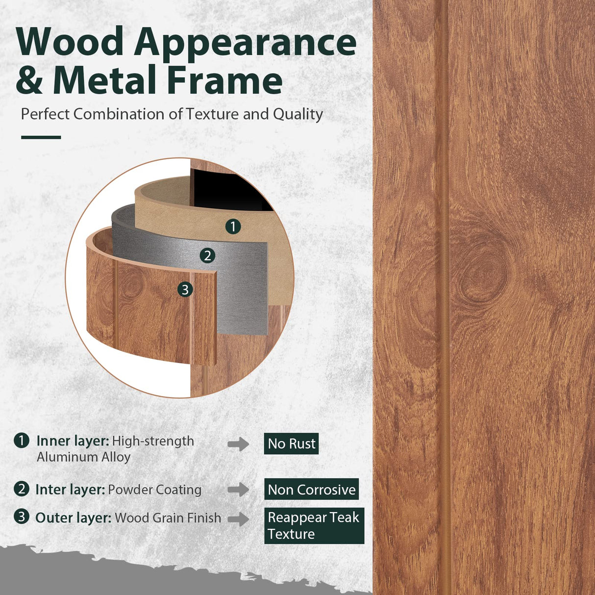 MELLCOM 12'x16' Hardtop Gazebo, Wooden Finish Coated Aluminum Frame Gazebo with Galvanized Steel Double Roof, Metal Gazebo with Curtains and Nettings for Patios, Gardens, Lawns MELLCOM