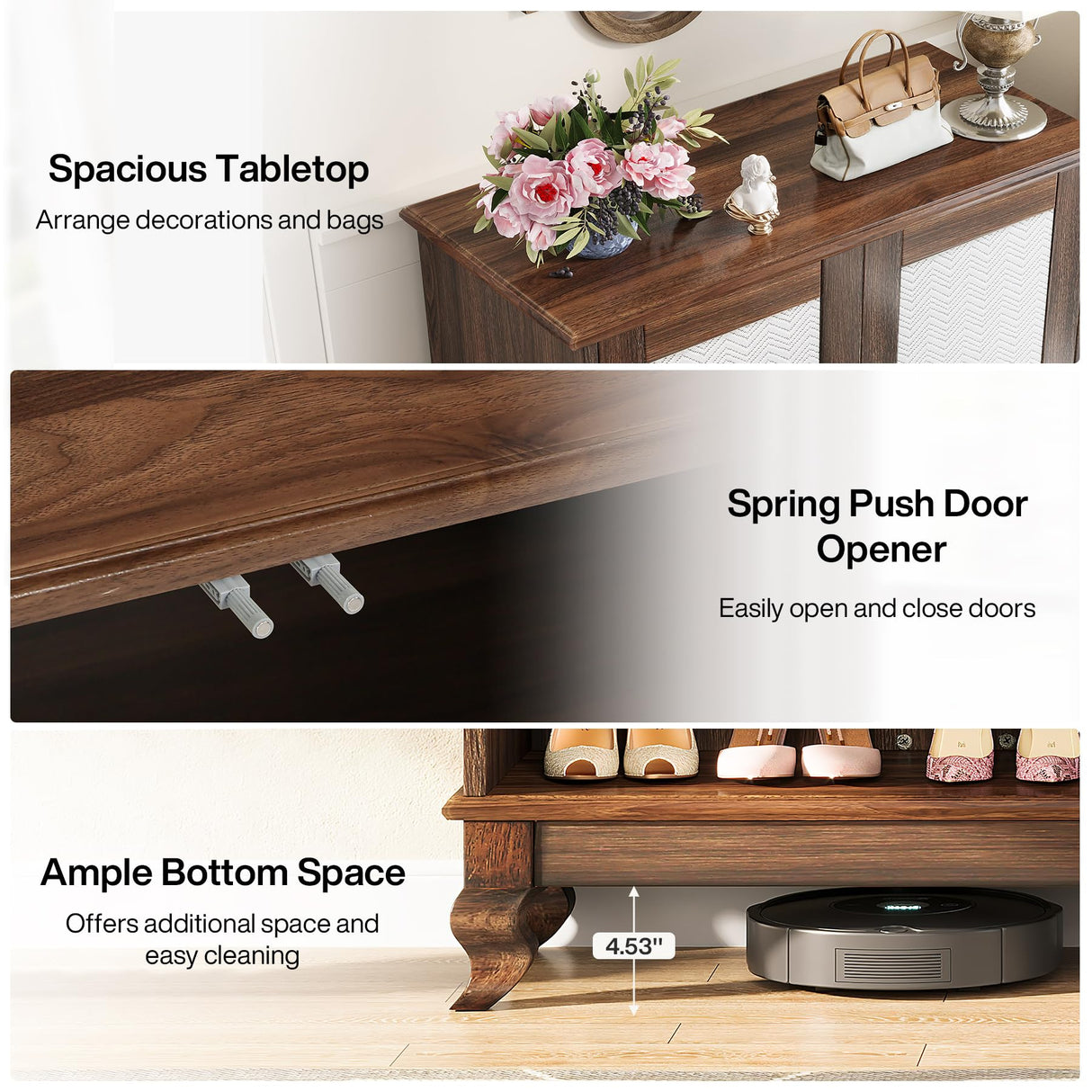 Tribesigns Shoe Cabinet for Entryway, 6-Tier Large Shoe Storage Cabinet with Doors and Adjustable Shelves, Wooden 24-Pair Shoe Rack Organizer Cabinet, Dark Walnut Tribesigns