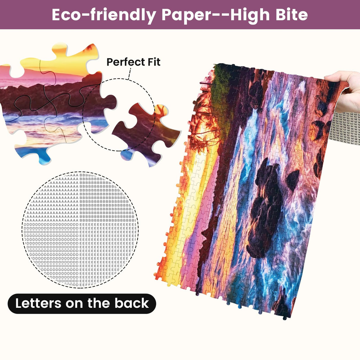 500 Piece Beach Puzzle for Adults-Sunset Puzzle | Recycled Cardboar Jigsaw Puzzles 500 Pieces | Challenging Family Activity Great Gift Idea for Family Friends | Difficult Puzzles Size 20.5 x 15 inches Edsjegn