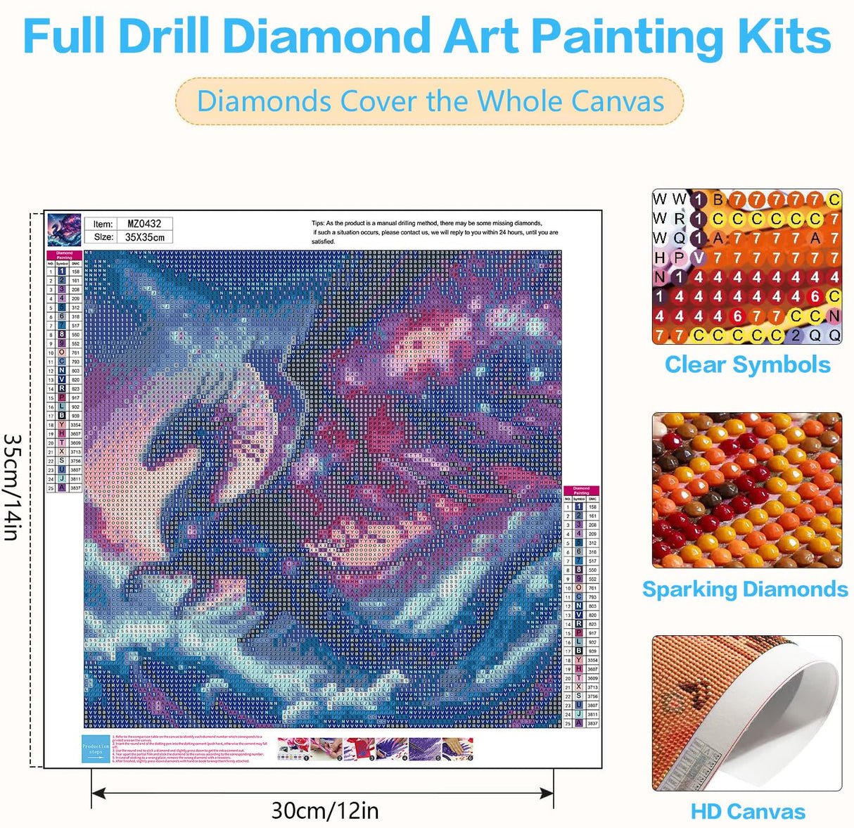 Axquilon Dragon Diamond Art Painting Kits for Adults-Round Full Drill Dragon Diamond Painting Kits for Beginners-DIY 5D Diamond Gem Art Kits for Adults for Gift Home Wall 14x14in Axquilon