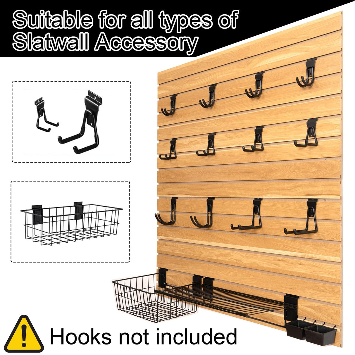 MDF Slat Wall Paneling for Retail Display 2 Pack 4'x2', Maple Slatwall Panel for Garage Organizer Shiplap Wall Paneling, Slat Board Garage Slatted Storage Systems, Easy Install Wood Panel FRAYSCENT