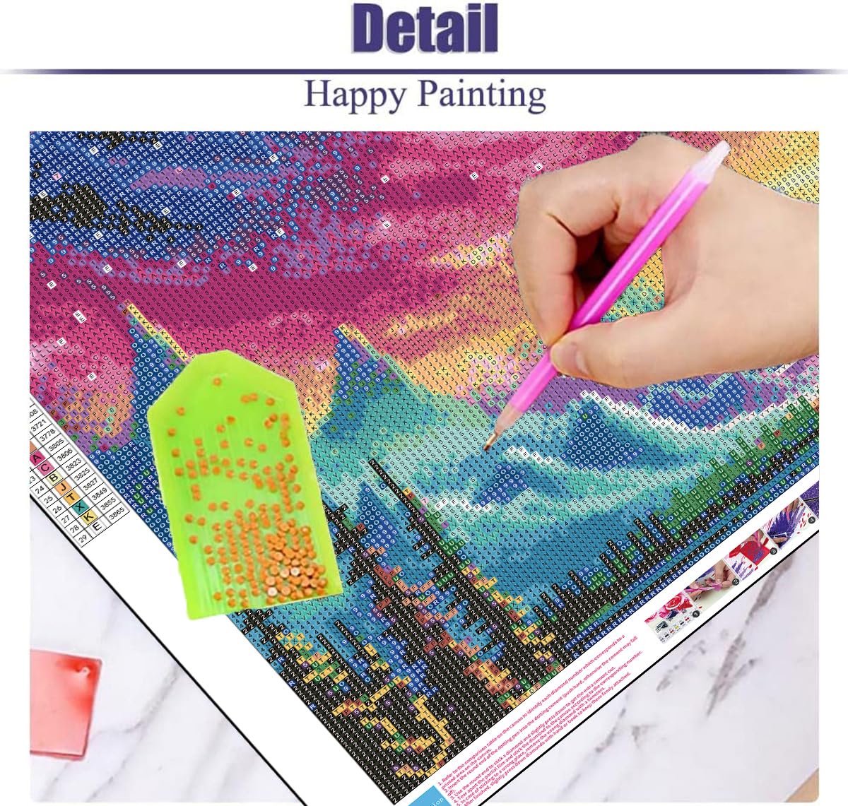 ijbnhd 5D Large Diamond Painting Kits for Adults, Faith,Hope,Love Wishing Bottle Extra Large Diamond Art kit for Beginner, DIY Full Drill Round Gem Art Crafts for Adults Home Wall Decor 16x28inch ijbnhd