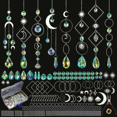228pcs Sun Catcher Kits for Adults, DIY Arts and Crafts for Women Prism Crystal Suncatchers Indoor Window Hanging Ornaments Decor for Home Gifts for Mother Wife Daughter