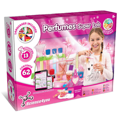 Science4you Super Perfume Making Kit for Kids 8+ Years Old - Make Your Own Perfumes for Girls + 13 DIY Crafts for Kids, Toys, Games and Gifts for Girls Age 8 9 10 11 12+