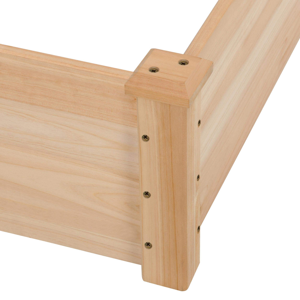 Topeakmart 8×4ft Horticulture Raised Garden Bed 93 x 48 x 10in Wooden Planting Box in Backyard/Patio Outdoor, Natural Wood 1 Topeakmart