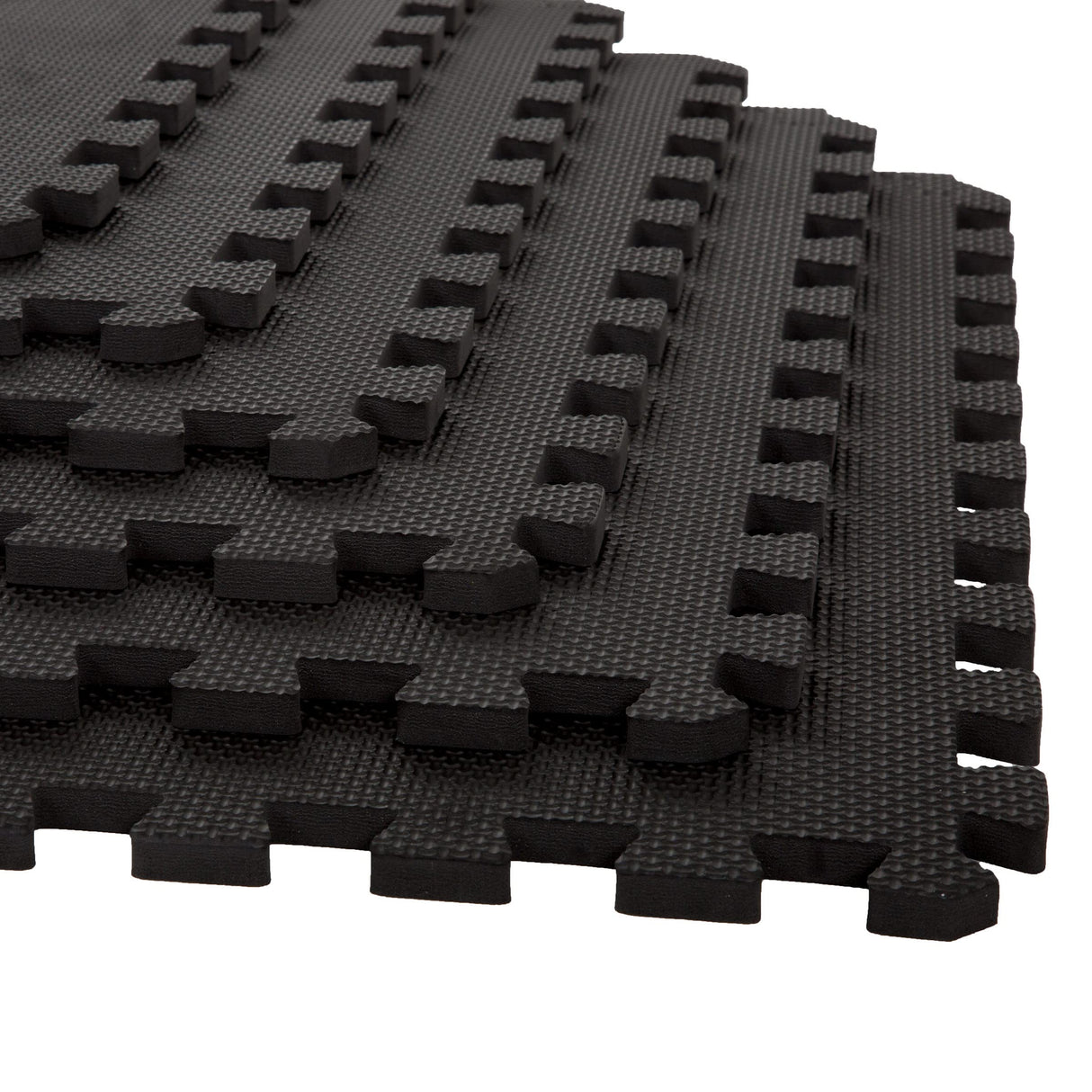 EVA Foam Mat Tiles 24-Pack - 96 SQ FT of Interlocking Padding for Garage, Playroom, or Gym Flooring - Exercise Mat or Baby Playmat by Stalwart (Black) Stalwart