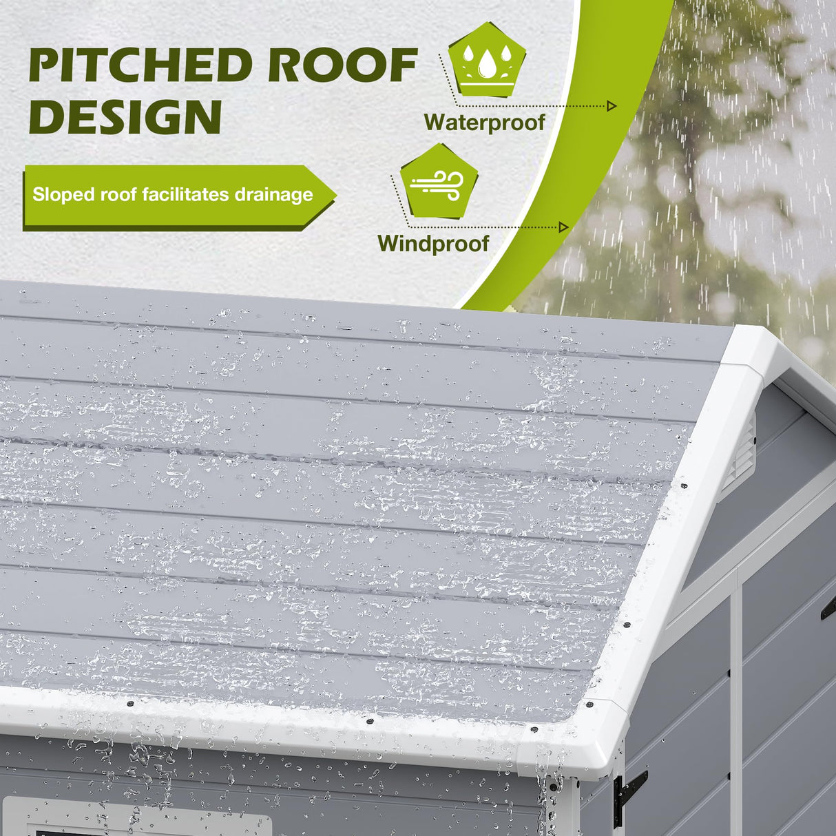 Homall Resin Outdoor Storage Shed, 6 X 4 FT Garden Tool Sheds & Outdoor Storage House with Single Lockable Door for Backyard Garden Patio Lawn Homall