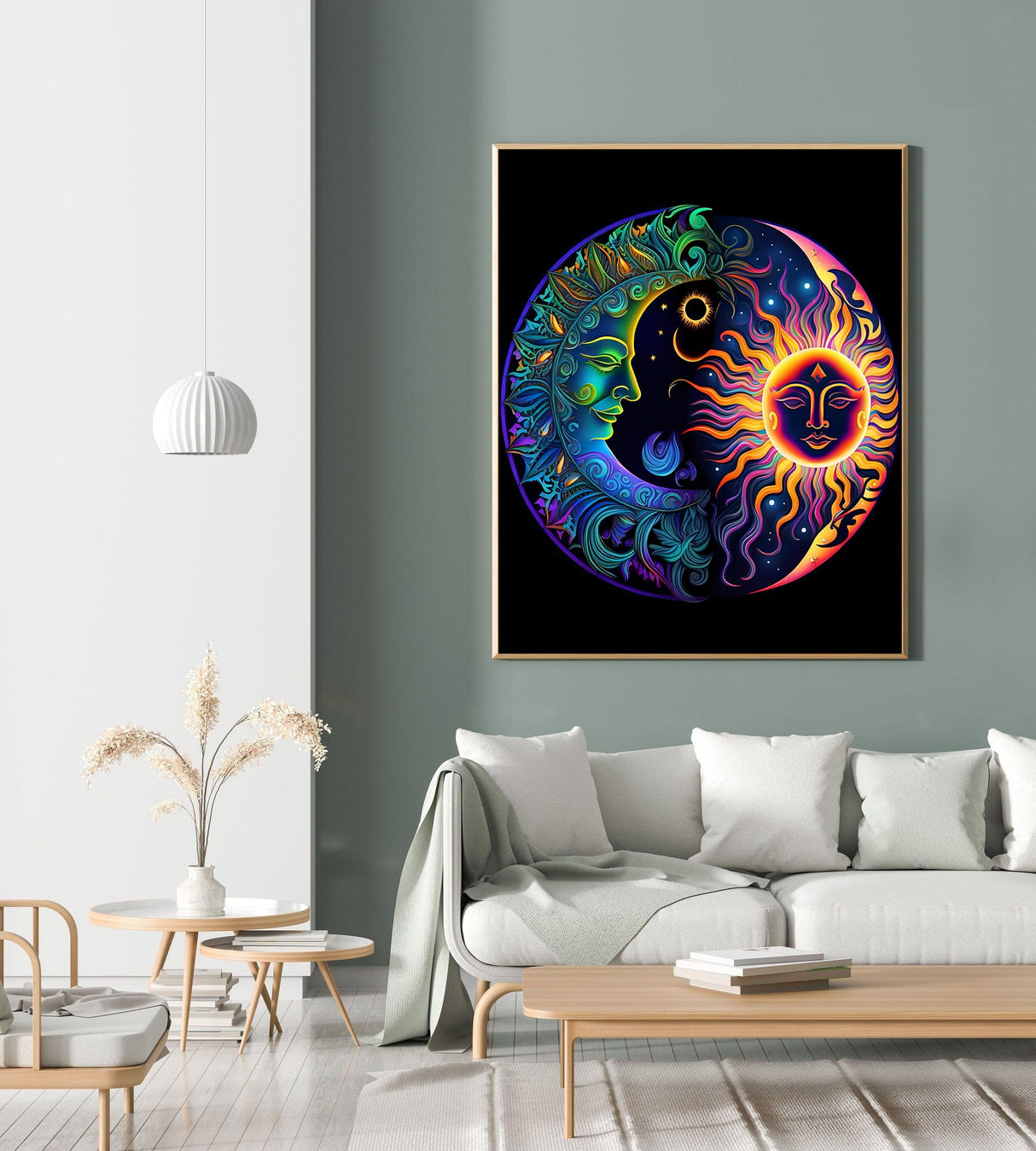 Moon Paint by Number for Adults-Paint by Numbers for Adults Beginner, Sun Paint by Numbers for Gift Home Wall Decor (16x20 inch) HITO