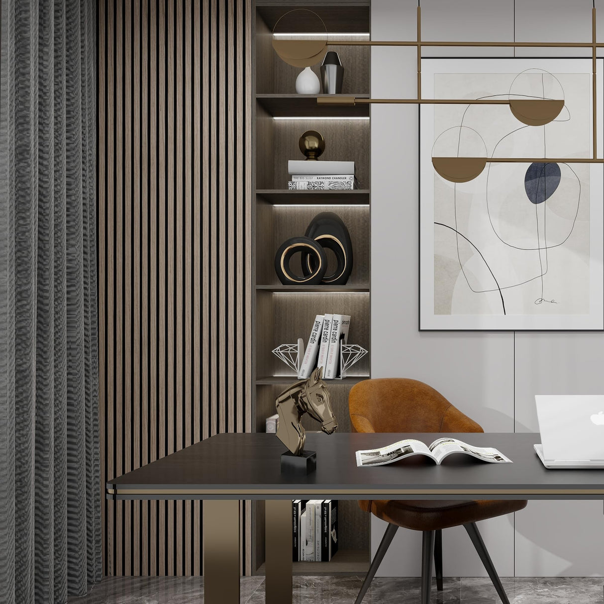 eazart Acoustic Wood Veneer Slat Wall Panels for Interior Wall and Ceilings Decor | Sound-Absorbing Felt Board | 3D Sound Proof Decorative Panels | 94.49β x 23.62β Each Box | 2 Pack | Natural Walnut eazart