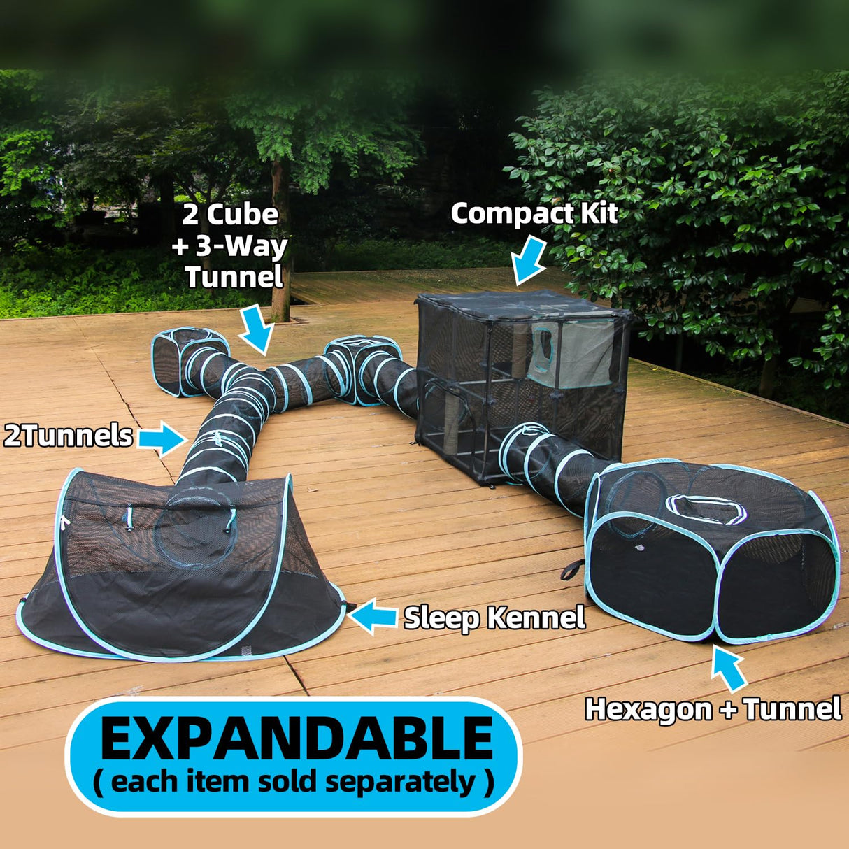 INTURN Catio Outdoor Cat Enclosure,Compact Kit for Outdoor and Indoor(Compact Kit) INTURN