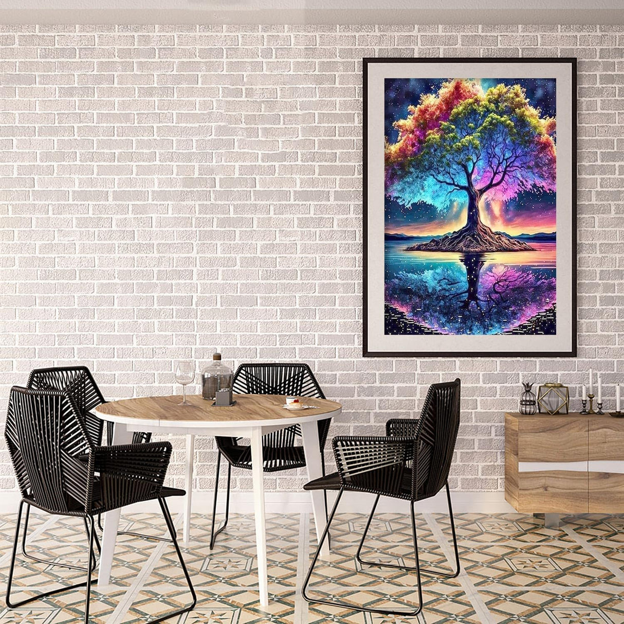 Tree of Life Paint by Numbers Kit for Adults Beginner with Wooden Framed,Adult Paint by Number Kits On Canvas,Adults' Paint-by-Number Kits DIY Oil Painting Kits for Gift Home Wall Decor 12x16 Inch MIRCVSH
