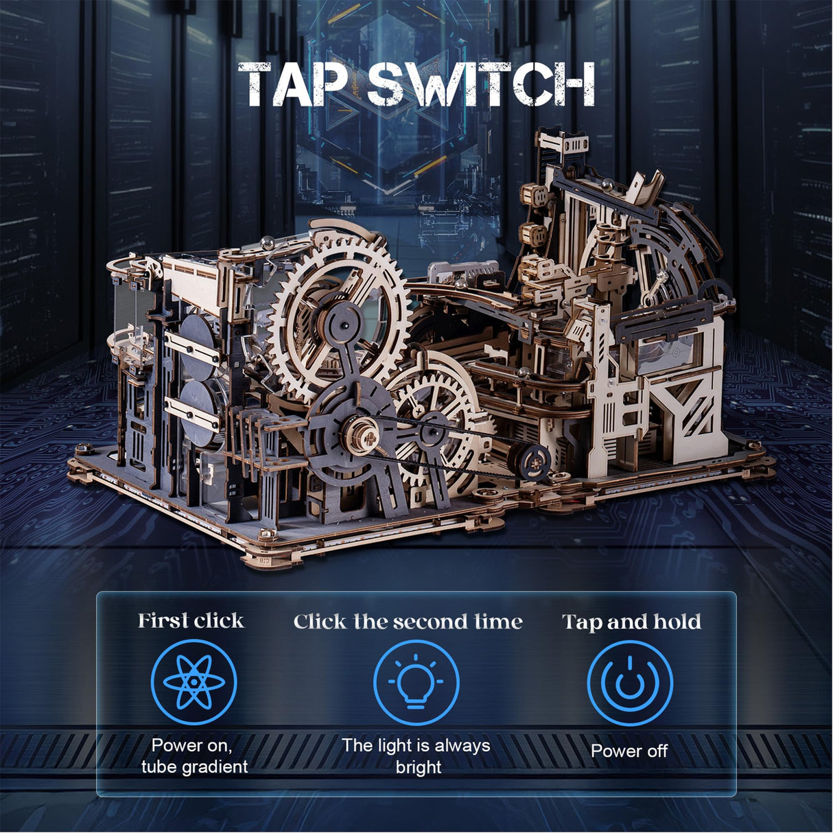 ROBOTIME 3D Puzzle Combination Set, Including Marble Spaceport LGC01 + Link Pack LG01, Connecting with Marble Night City LGA01 ROBOTIME