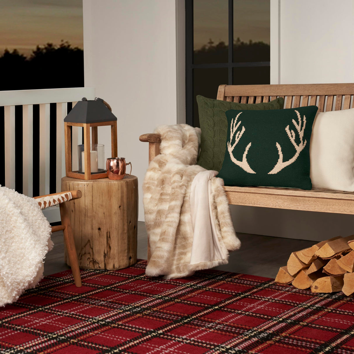 Nourison Home Grafix Red 7'10'' x 9'10'' Area-Rug, Modern, Plaid, Bed Room, Living Room, Dining Room, Kitchen, Easy-Cleaning, Non Shedding, (8' x 10') Nourison