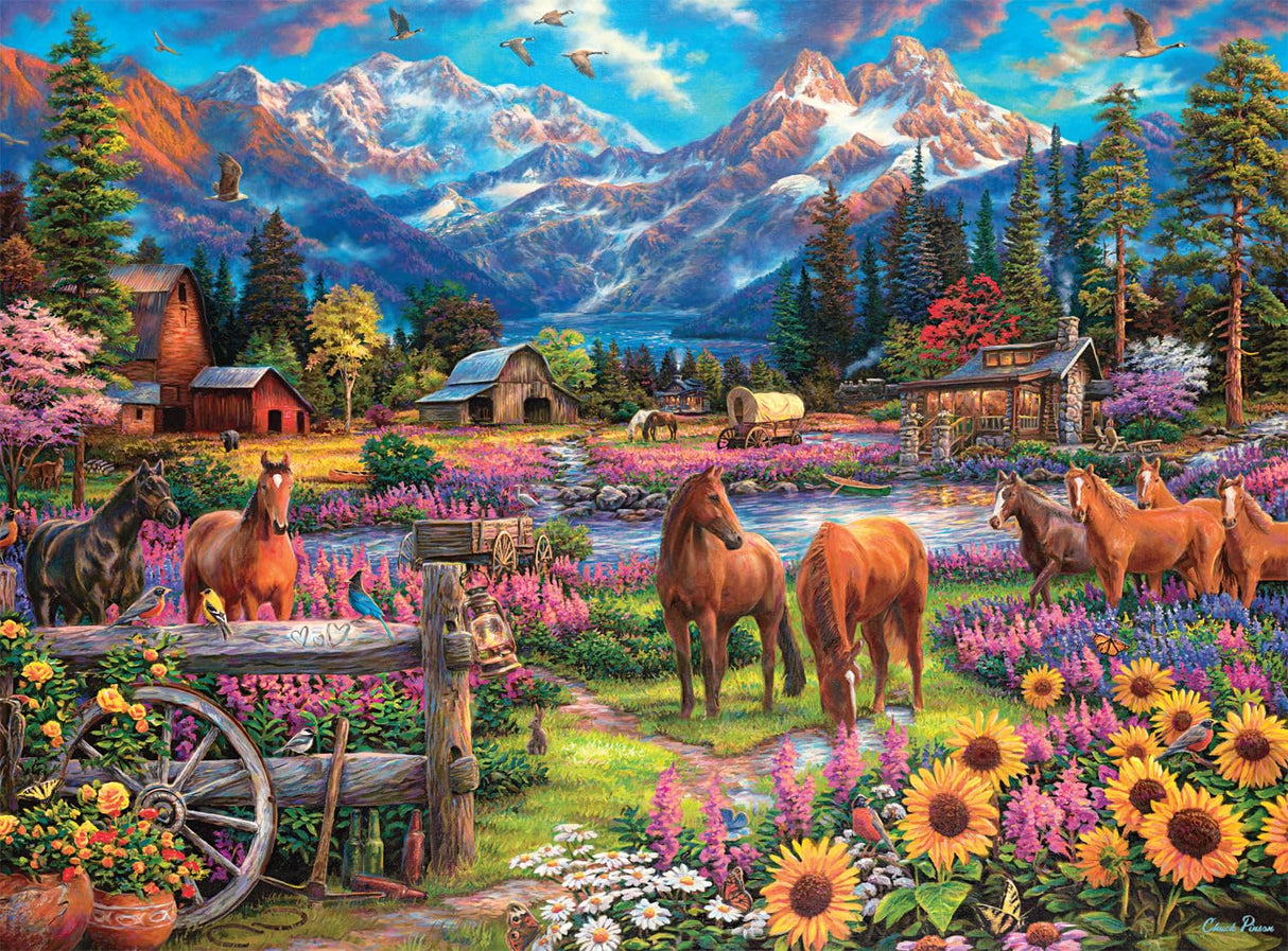 Buffalo Games - Chuck Pinson - Free to Roam - 1000 Piece Jigsaw Puzzle for Adults -Challenging Puzzle Perfect for Game Nights - Finished Size is 26.75 x 19.75 Buffalo Games