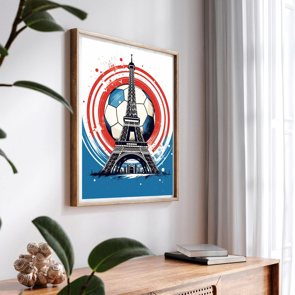 SKRYUIE Paint by Numbers Kit for Adults Beginner Paris Tower, Acrylic Soccer Ball Oil Painting by Numbers Kits with PaintBrushes Paintwork Art Crafts Canvas for Home Decor 16x20 inch 16 SKRYUIE