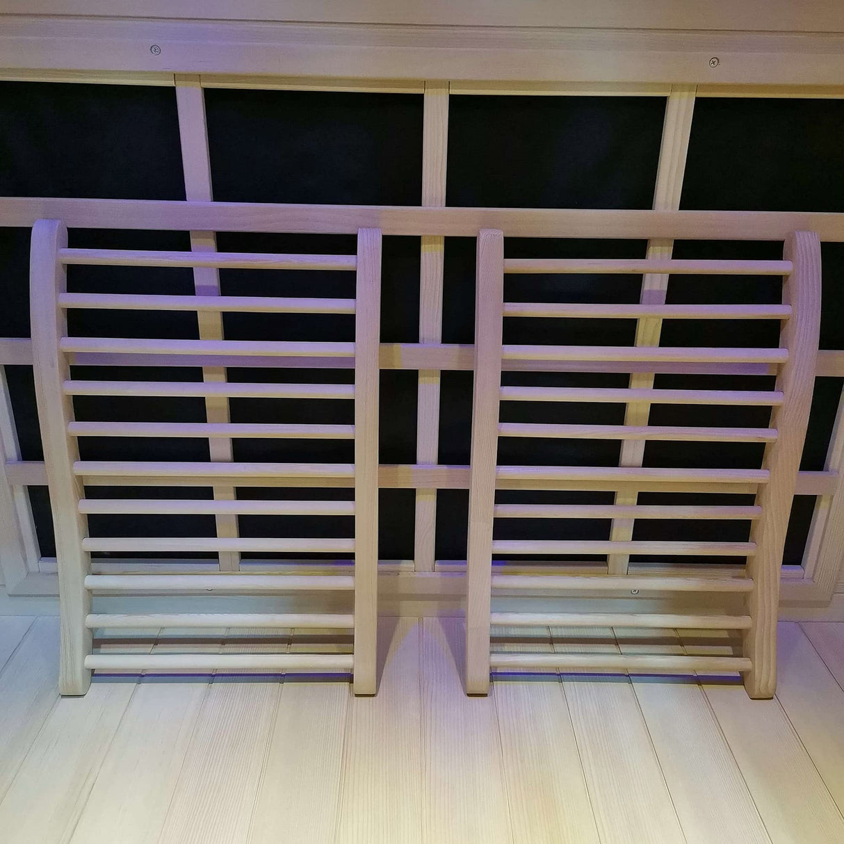 Xmatch Sauna Backrest Infrared Natural Wooden Hemlock, S-Shape Support, 17"(W) x 20.5"(H) Xmatch