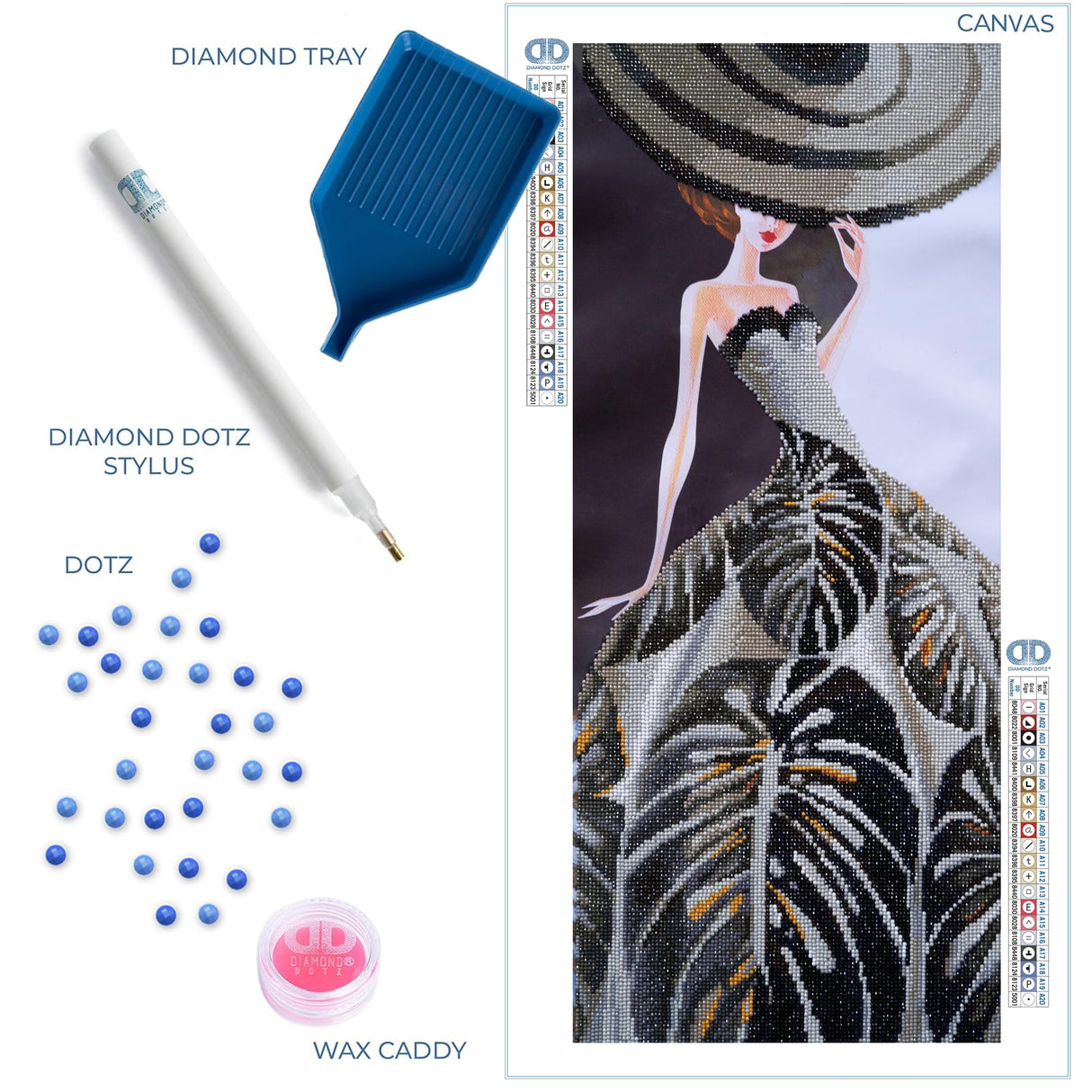 DIAMOND DOTZ at Home Tropical Splendor Diamond Painting Kits for Adults - Diamond Art Kits a Relaxing Creative Craft Kit with Dotz Gems 13x30 DIAMOND DOTZ