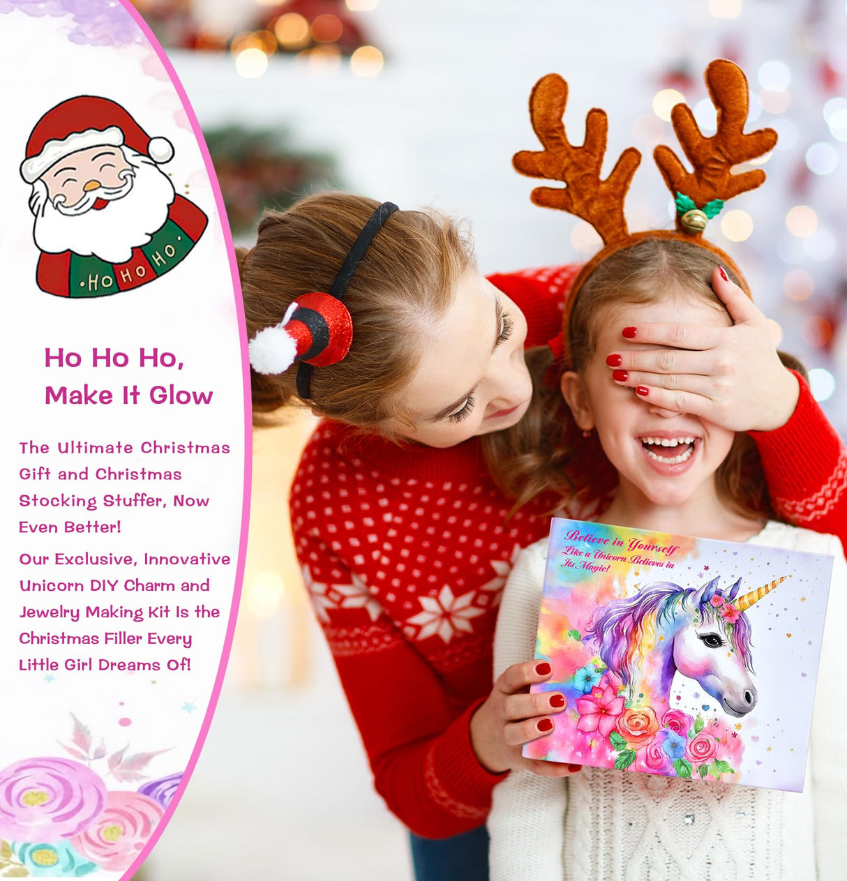 Girls Charm Bracelet Making Kit - Unicorn Jewelry Supplies Make Set DIY Art Craft Set Charm Bracelets Kits Creative Birthday Gifts for Kids Age 6 7 8 9 10 11 12 Year Old Girl Little Children Girl Toys COO&KOO