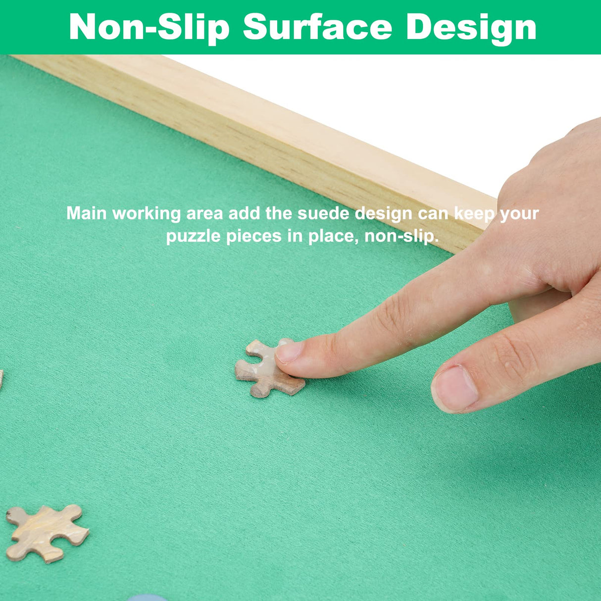 Redipo 1500 Pieces Wooden Jigsaw Puzzle Board with 4 Drawers for Storing Puzzles, 26” x 35” Large Portable Jigsaw Puzzle Table with Puzzle Cover, Non-Slip Plateau Work Surface for Adults and Kids Redipo