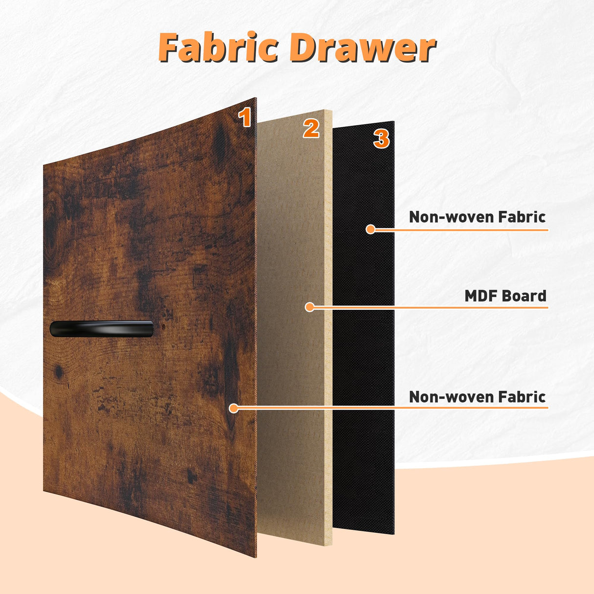 EnHomee 12 Drawer Dresser TV Stand for 65 70 75 Inch TV 63" W Extra Long Dresser for Bedroom with LED Lights & Power Outlets Entertainment Center with Fabric Drawers for Closet Rustic Brown EnHomee