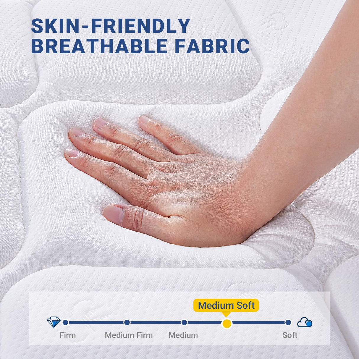 Avenco Queen Size Mattress, 12 Inch Queen Mattresses in a Box, Hybrid Spring Mattresses with Comfort Foam and Pocket Coils for Pressure Relief & Motion Isolation Avenco