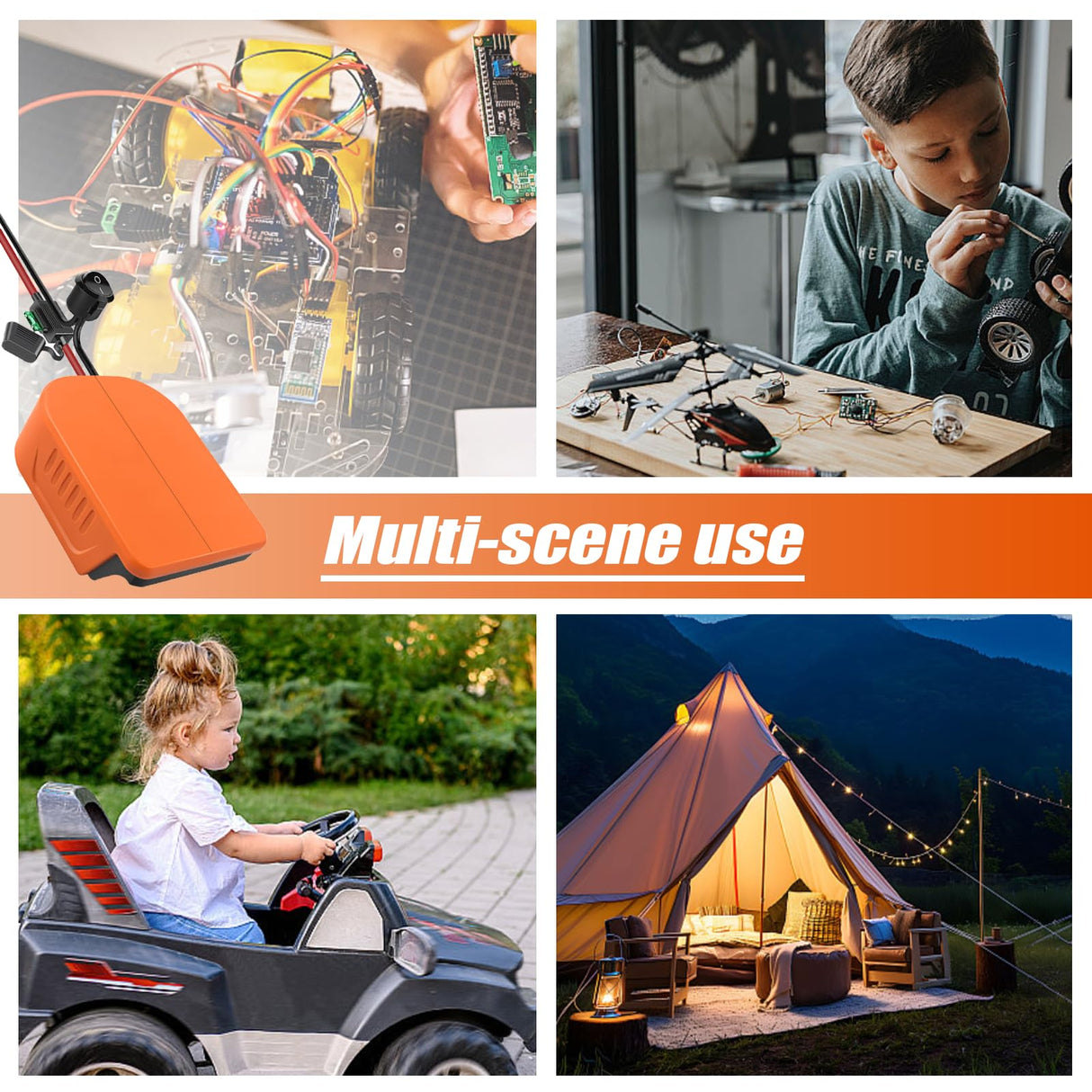 2 Pack Power Wheel Adapter for Black+Decker 20V MAX Lithium Battery with Fuse&Switch,Secure Battery Adapter with 14 Gauge Wire,Good Power Convertor for DIY Ride On Truck,Robotics,RC Toys URUN