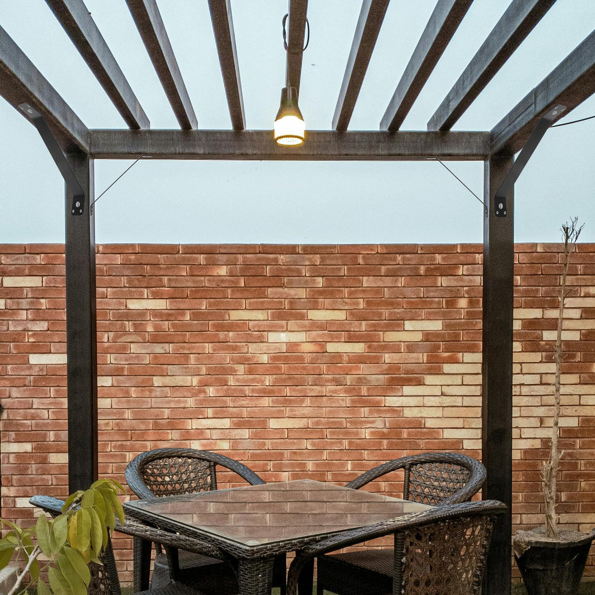 Rasugarlary Angle Brackets 4 Pcs 7.3" Inside Mount 45-Degree Angle Corner Braces Inside Joint for Wood Post and Beam Desk Edge Box Pergola Gazebo DIY Kit Rasugarlary