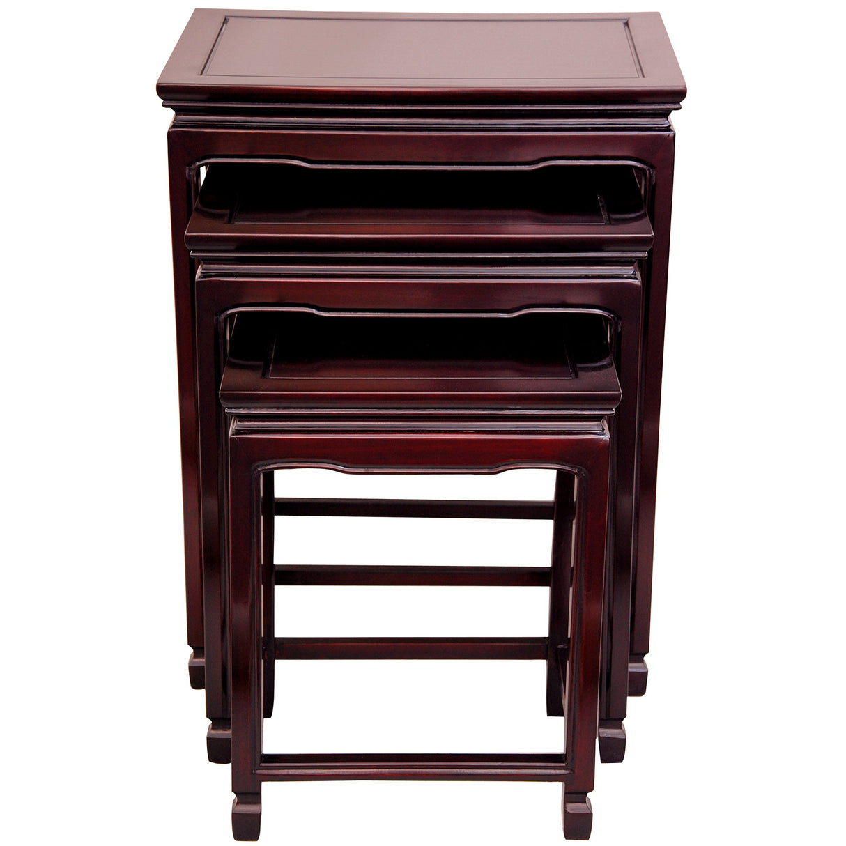 Red Lantern Rosewood Nesting Table Red Lantern