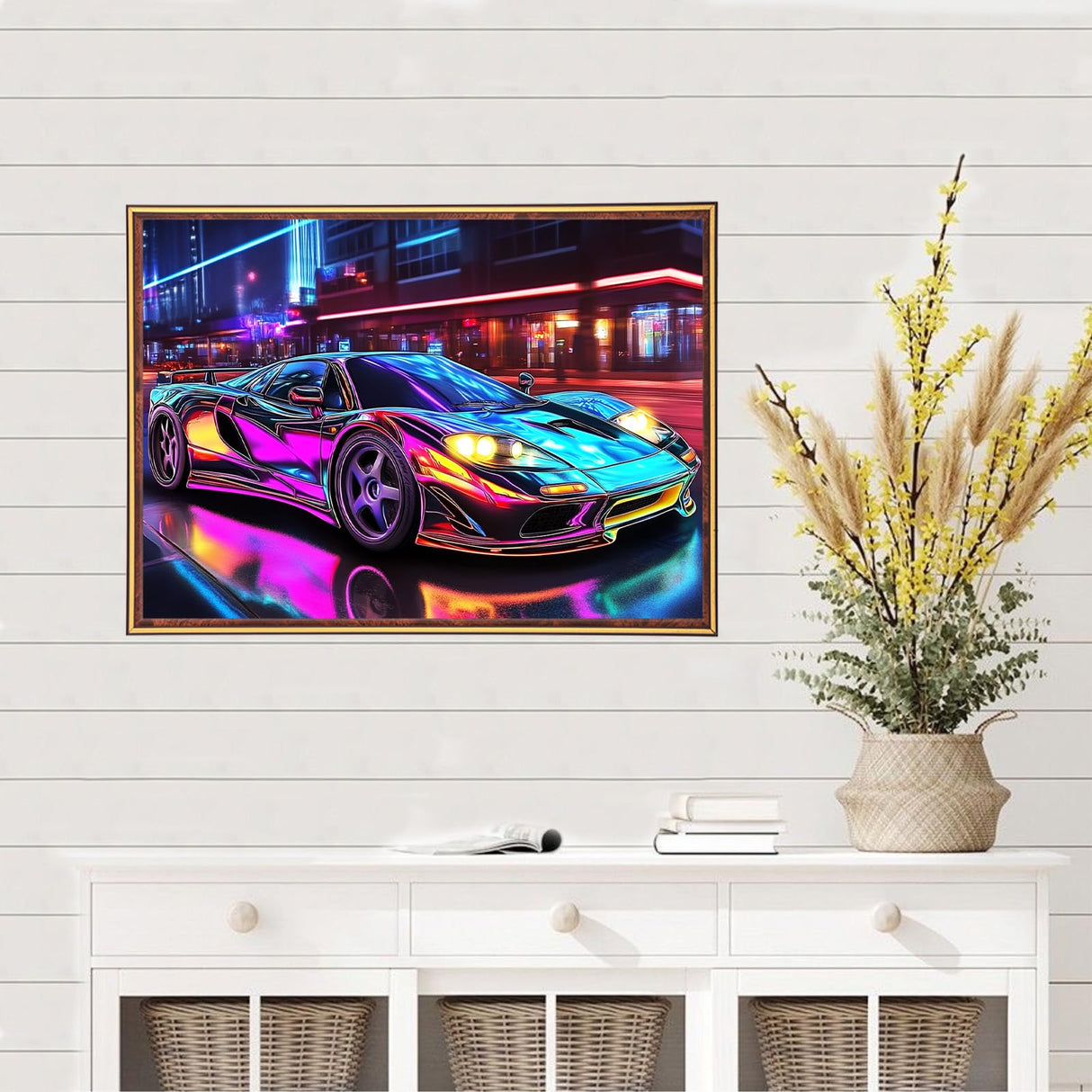 MEIYUDA Diamond Painting Kits for Adults, 5D Car Diamond Art Kits for Men, DIY Sports Car Diamond Art Painting Kit Gem Art Crystal for Home Wall Decor and Holiday Presents 16x12Inch MEIYUDA