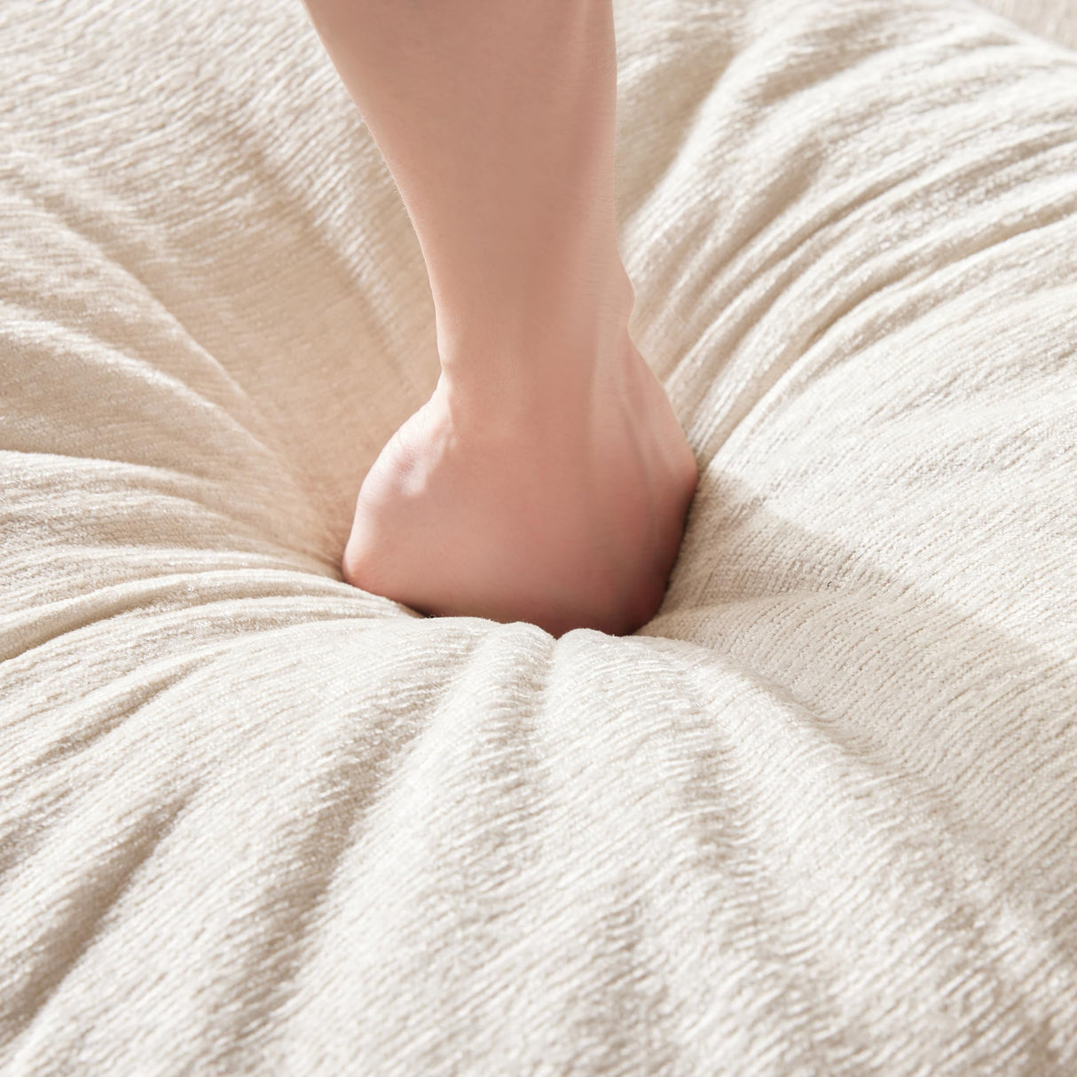 SUAWY 147 Inch Big Comfy Couch with Ottoman, 6 Seat U Shaped Couches, Cloud Modular Sectional Sofa, Modern Cloud Couch Sectionals, Sectional Couches for Living Room, Oversize Deep Seat Sofa, Beige SUAWY