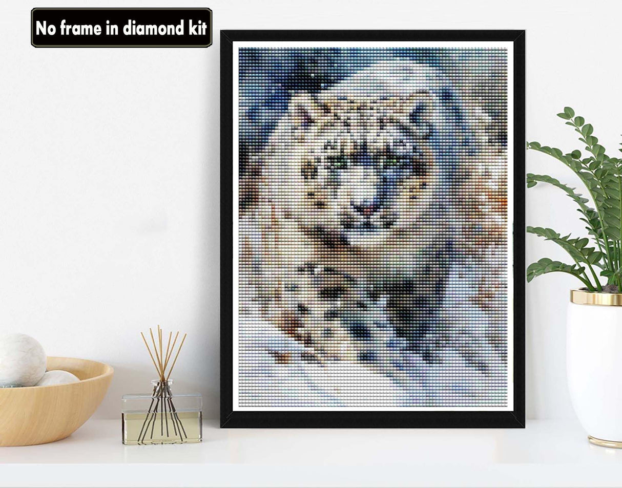 VAIIEYO 5D Diamond Art Kits for Adults Leopard, Diamond Painting Animal, Paint by Numbers Full Drill Round Rhinestone Craft Canvas for Home Wall Decor Gift 12x16 inch-23 VAIIEYO