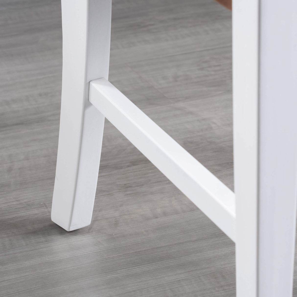 Christopher Knight Home Roshan Farmhouse Acacia Wood Dining Chairs, White / Walnut 21D x 17.75W x 35.5H Inch GDFStudio