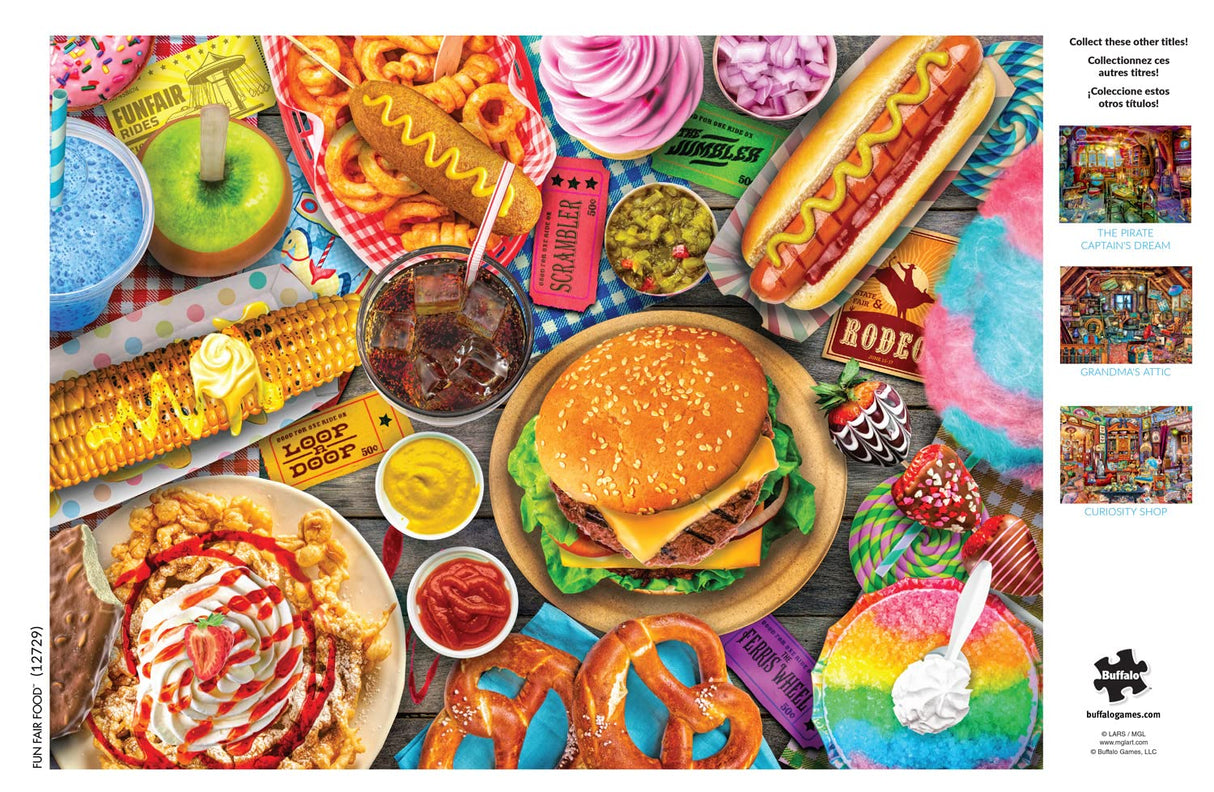 Buffalo Games - Lars Stewart - Fun Fair Food - 1000 Piece Jigsaw Puzzle For Adults -Challenging Puzzle Perfect for Game Nights - Finished Size is 26.75 x 19.75 Buffalo Games