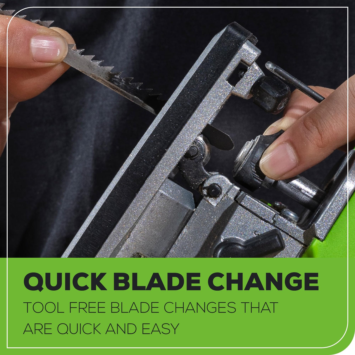 Greenworks 24V Cordless Jig Saw,3000 SPM Brushless 1 Inch Stroke Length Jigsaw with 6PCS Blades,4 Orbital Settings,45 Degree Cutting Angle,Tool-Free Blade Changing Greenworks